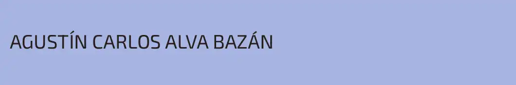 AGUSTÍN CARLOS ALVA BAZÁN